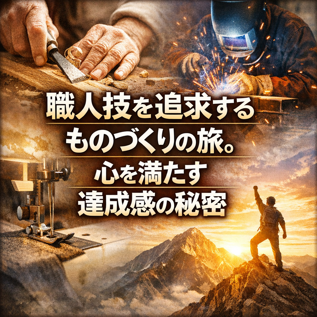 職人技を追求するものづくりの旅。心を満たす達成感の秘密